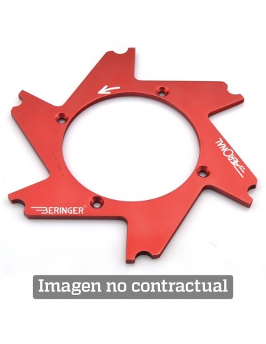 Parte central de disco Aeronal® Derecha con desplazamiento. Color ROJO. (H13RDR)