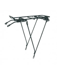 Portabulto trasero Acero. Negro