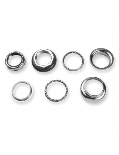 "Juego direccion. Acero 1-1/8". Cromado"