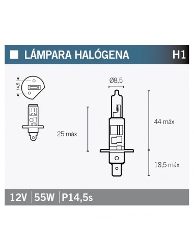 LAMPARA HALOGENA H1