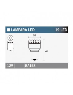 Caja de 10 lámparas 19LED BA15S