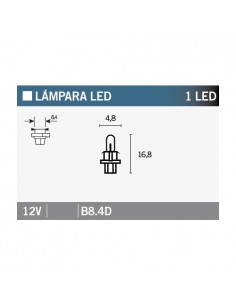 Caja de 10 lámparas 1LED B8.4D