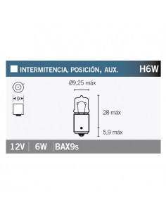 Caja de 10 lámparas 12V6W