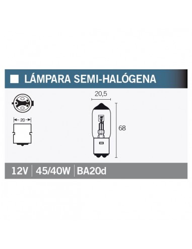 Lámpara Semihalógena 45/40W