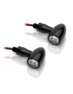 Juego de intermitentes traseros+pilotos alu. LED V Parts 12V2.7W 38x22,5mm