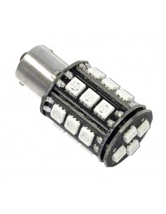 Lámpara LED BAU15s 22 leds 12V ámbar