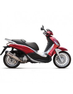 Escape homologado Yasuni 4T Silenc. Titanio Aprilia Sportcity / Piaggio Beverly 125 TUB451
