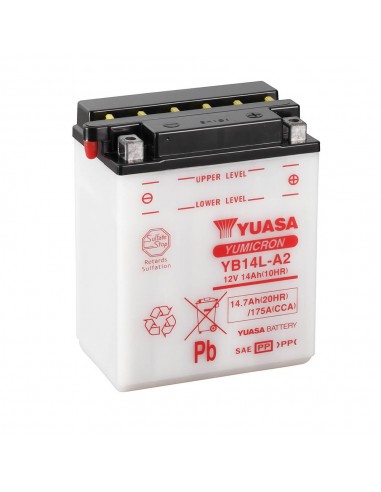 Batería Yuasa YB14L-A2 Combipack (con electrolito)