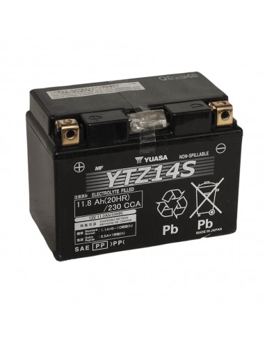 Batería Yuasa YTZ14S Wet Charged (cargada y activada)