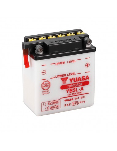 Batería Yuasa YB3L-A Dry charged (sin electrolito)