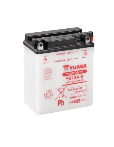 Batería Yuasa YB12A-B Combipack (con electrolito)