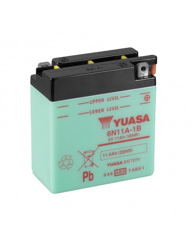 Batería Yuasa 6N11A-1B Dry charged (sin electrolito)
