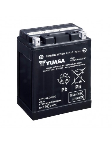 Batería Yuasa YTX14AH-BS Combipack (con electrolito)