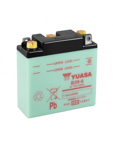 Batería Yuasa B39-6 Dry charged (sin electrolito)