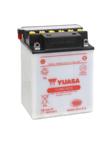 Batería Yuasa YB14A-A1 Dry charged (sin electrolito)