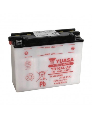 Batería Yuasa YB16AL-A2 Dry charged (sin electrolito)