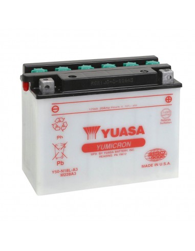 Batería Yuasa Y50-N18L-A3 Dry charged (sin electrolito)