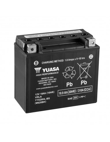 Batería Yuasa YTX20HL-BS Combipack (con electrolito)