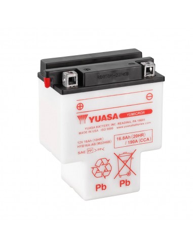 Batería Yuasa HYB16A-AB Dry charged (sin electrolito)