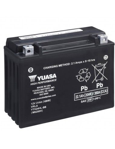 Batería Yuasa YTX24HL-BS Combipack (con electrolito)