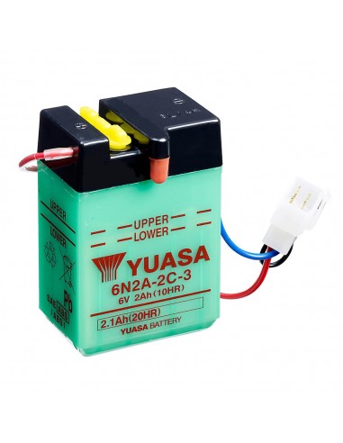 Batería Yuasa 6N2A-2C-3 Dry charged (sin electrolito)