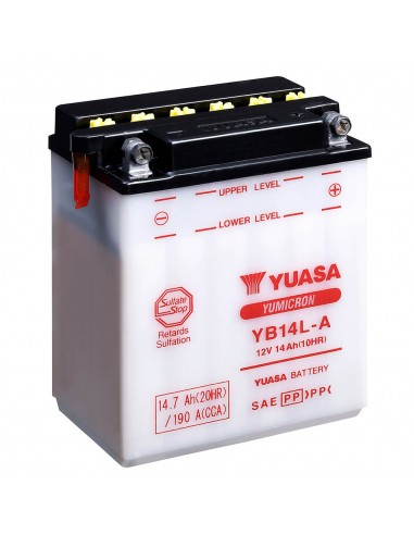 Batería Yuasa YB14L-A Dry charged (sin electrolito)