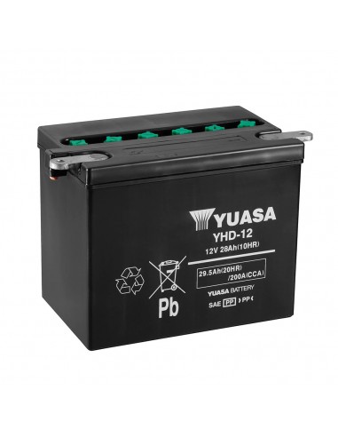 Batería Yuasa YHD-12 Dry charged (sin electrolito)