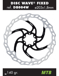 DISCO DE FRENO ONDULADO MTB D.203MM