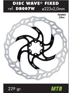 DISCO DE FRENO ONDULADO MTB D.223x2,00mm