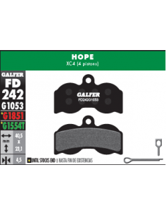 PASTILLAS DE FRENO BICICLETA  HOPE XC4