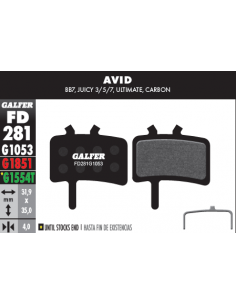 PASTILLAS DE FRENO BICICLETA  AVID JUICY-CARBON-ULTI