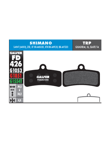 PASTILLAS DE FRENO BICICLETA  SHIMANO SAINT ZEE