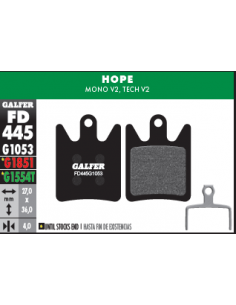 PASTILLAS DE FRENO BICICLETA  HOPE MONO V2- TECH V2