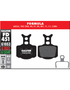 PASTILLAS DE FRENO BICICLETA  FORMULA R-MEGA-THE ONE