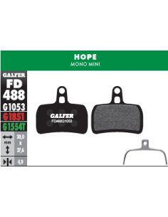 PASTILLAS DE FRENO BICICLETA  HOPE MONO MINI