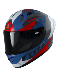 CASCO MT FF103PLUSC KRE+ CARBON PROJECTILE D7 AZUL BRILLO XS a XXL