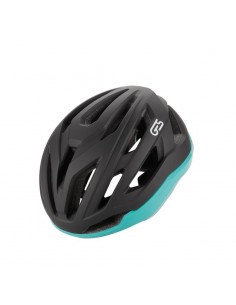 Casco HUEZ Negro Turquesa
