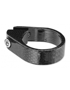 Abrazadera cierre tija de sillín de bicicleta V BIKE con tornillo - Ø28.6mm Carbon