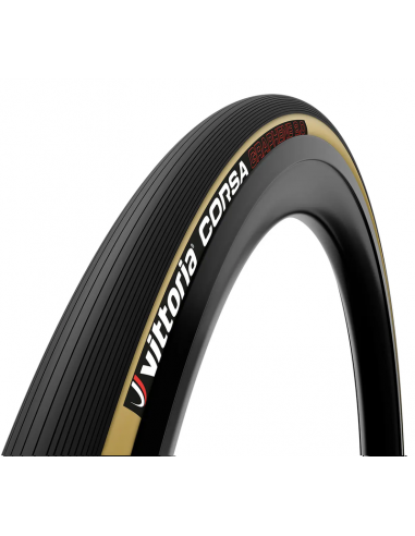 Neumático Vittoria Corsa 700x25c plegable flanco crema G2.0