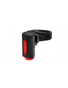 Luz trasera bicicleta LED 15lm + indicador de carril con batería integrada recargable USB