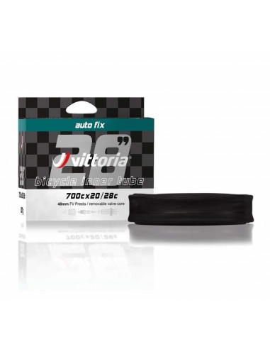 Cámara de bici VITTORIA Auto Fix 700x20/28c Válvula fina desmontable RVC 48mm