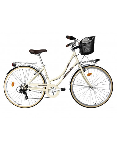 Bici paseo WST Retro Vera 28" Crema