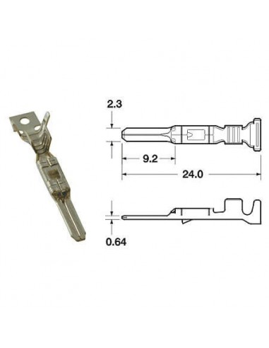 Terminal de cable macho serie090 FRKW BIHR Ø0,5mm²/0,85mm²
