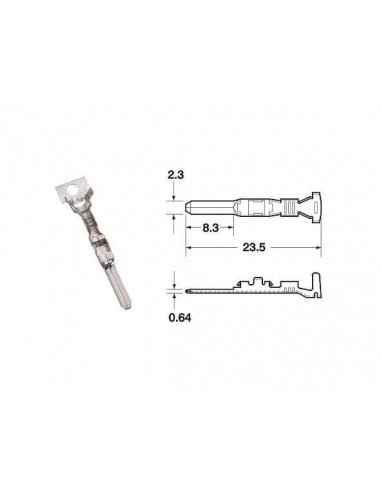 Terminal de cable hembra serie 090 SMTO BIHR Ø0,85mm²/1,25mm² - 50uds