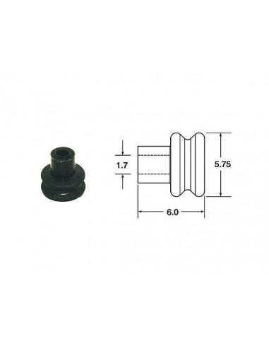 Junta silicona vacio 090 SMTO BIHR Ø1,7mm negro - 50uds