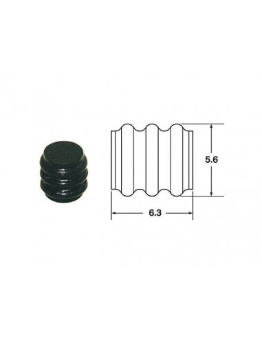 Junta silicona lleno 090 SMTO BIHR Ø1,7mm negro - 50uds