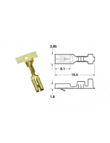 Terminal de cable hembra serie 110 ML BIHR Ø0,85mm²/1,25mm² - 50uds