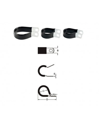 Aprieta cable BIHR inox de goma fino Ø19,1mm