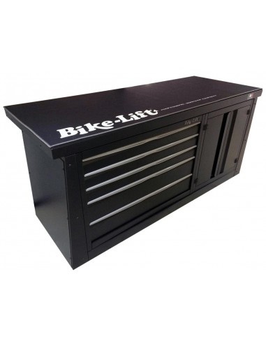 Banco de trabajo Bike-Lift 2m con 5 cajones + armario con puertas