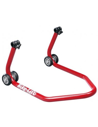 Caballete trasero BIKE LIFT universal rojo con soportes de goma en L